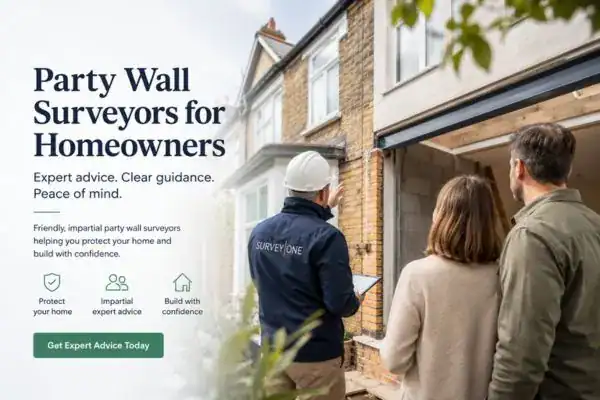 Image of couple with Party wall survey from Survey One Berkhamstead